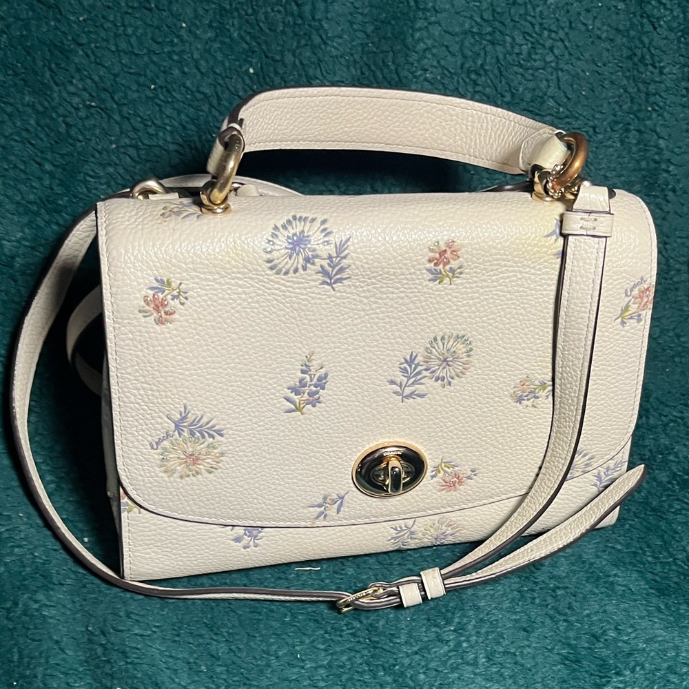 Coach White Floral Crossbody Bag